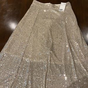 Sequin midi skirt